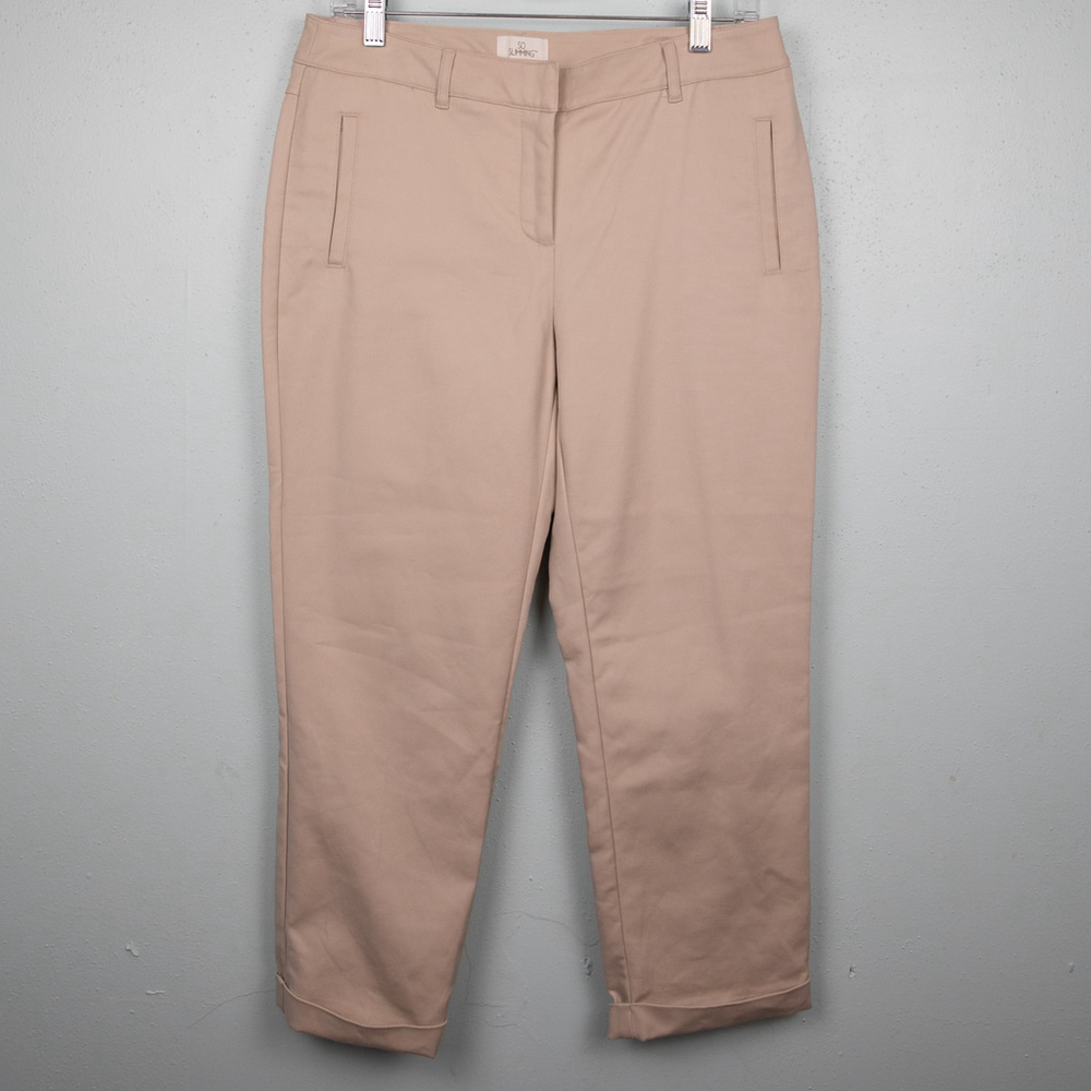 Chico's So Slimming khaki cropped pants-0